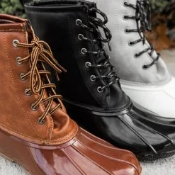 Shoelala Classic Lace Up Duck Boots