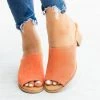 Qupid Shoes Classic Peep-Toe Mule Heels