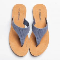 Soda Shoes Classic Pinhole Thong Sandals