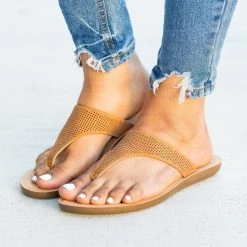 Soda Shoes Classic Pinhole Thong Sandals