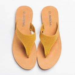Soda Shoes Classic Pinhole Thong Sandals