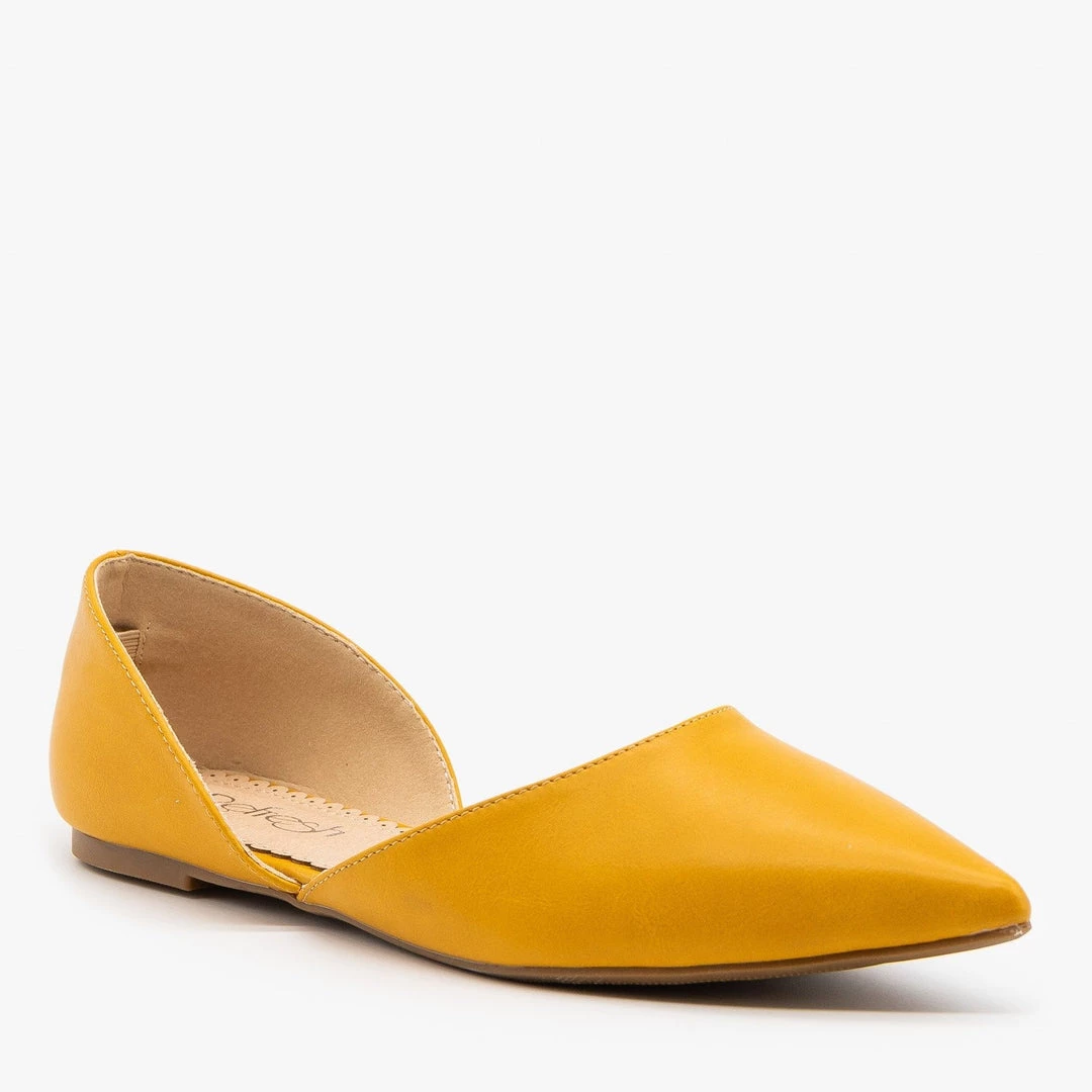 Refresh Classic Pointed Toe D'Orsay Flats Newest Arrivals 5 Refresh Classic Pointed Toe D'Orsay Flats Newest Arrivals