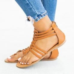 Qupid Shoes Newest Arrivals Classic Thong-Toed Gladiator Sandals