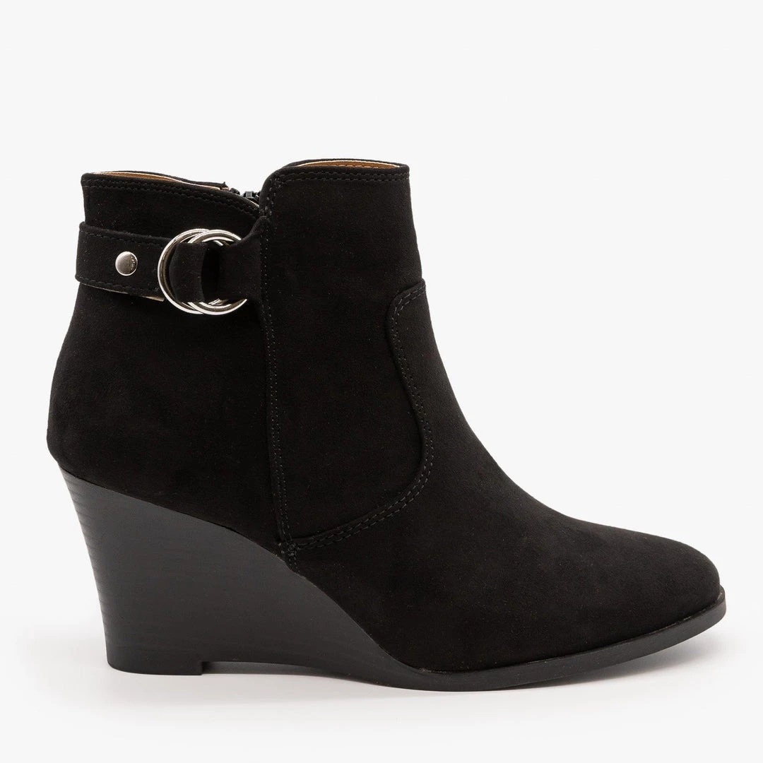 Qupid Shoes Newest Arrivals Classic Wedge Booties FINAL SALE 3 Qupid Shoes Newest Arrivals Classic Wedge Booties FINAL SALE