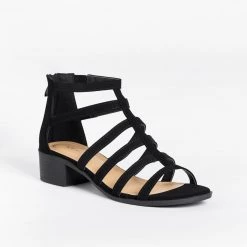Top Moda Newest Arrivals Classy Low-Heeled Caged Sandals FINAL SALE