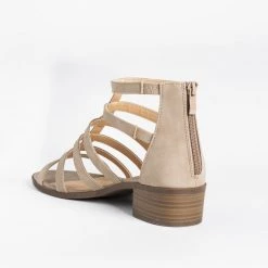 Top Moda Newest Arrivals Classy Low-Heeled Caged Sandals FINAL SALE