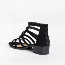 Top Moda Newest Arrivals Classy Low-Heeled Caged Sandals FINAL SALE