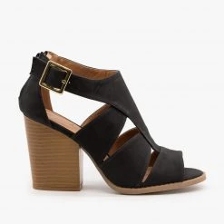 Qupid Shoes Classy Cut-Out Chunky Heels 8 Qupid Shoes Classy Cut-Out Chunky Heels