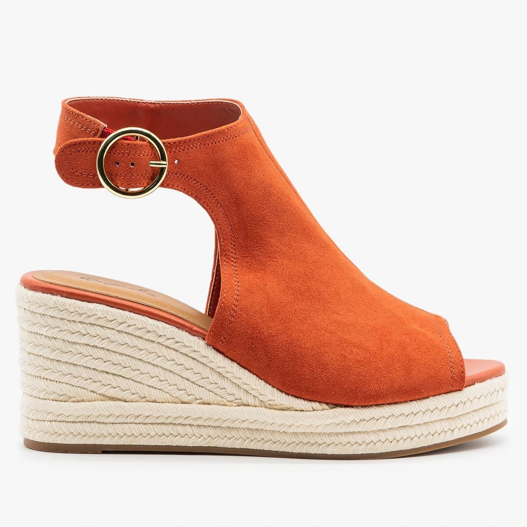 Qupid Shoes Classy Espadrille Wedge Sandals 1 Qupid Shoes Classy Espadrille Wedge Sandals