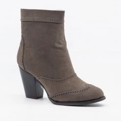 ML Shoes Classy Oxford-Style Almond Booties Newest Arrivals