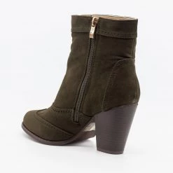 ML Shoes Classy Oxford-Style Almond Booties Newest Arrivals