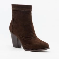 ML Shoes Classy Oxford-Style Almond Booties Newest Arrivals