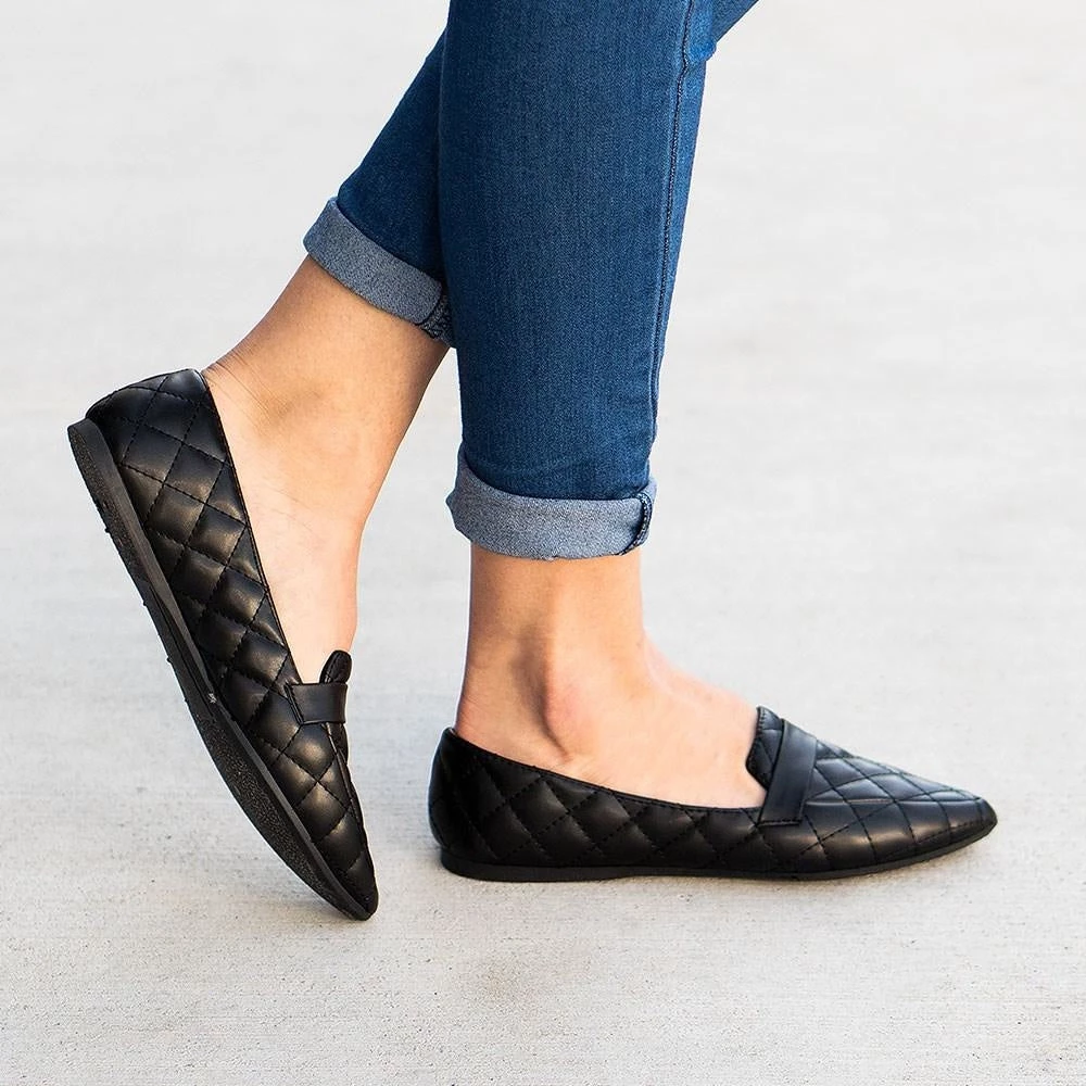 Top Moda Classy Pointed Toe Quilted Loafers Newest Arrivals 2 Top Moda Classy Pointed Toe Quilted Loafers Newest Arrivals