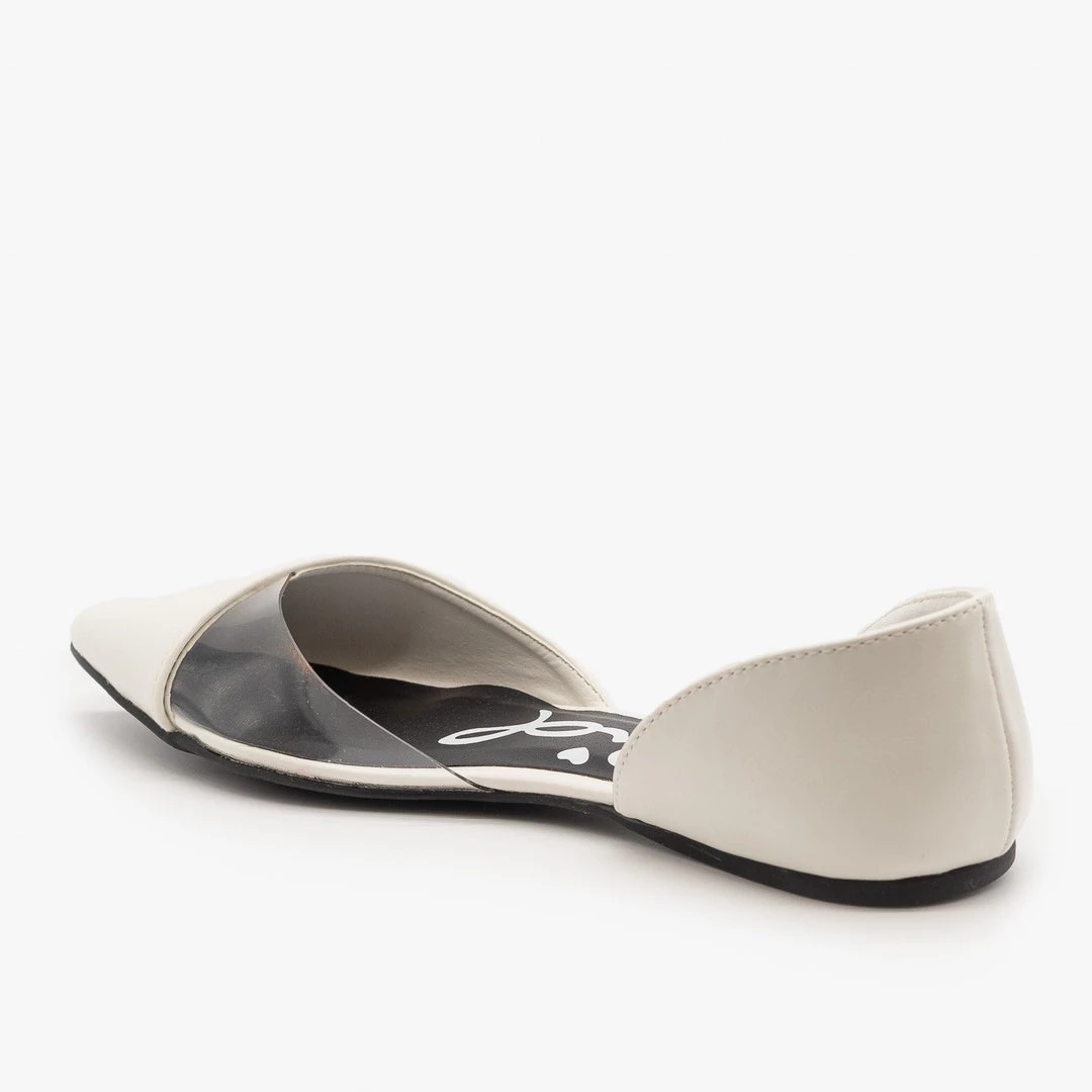 Qupid Shoes Newest Arrivals Clear Side D'Orsay Flats 4 Qupid Shoes Newest Arrivals Clear Side D'Orsay Flats