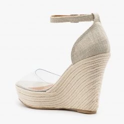 Qupid Shoes Clear Toe Espadrille Platform Wedges 13 Qupid Shoes Clear Toe Espadrille Platform Wedges
