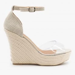 Qupid Shoes Clear Toe Espadrille Platform Wedges 11 Qupid Shoes Clear Toe Espadrille Platform Wedges
