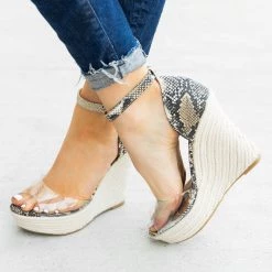 Qupid Shoes Clear Toe Espadrille Platform Wedges 14 Qupid Shoes Clear Toe Espadrille Platform Wedges