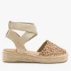 Soda Shoes Newest Arrivals Closed-Toe Espadrille Flatform Sandals