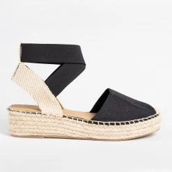 Soda Shoes Newest Arrivals Closed-Toe Espadrille Flatform Sandals