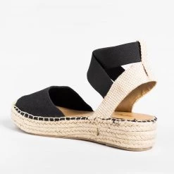 Soda Shoes Newest Arrivals Closed-Toe Espadrille Flatform Sandals