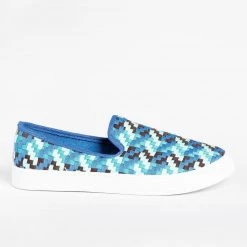 Bamboo Shoes Colorful Basketweave Slip-On Sneakers