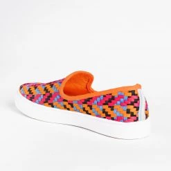 Bamboo Shoes Colorful Basketweave Slip-On Sneakers