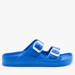 H2K Shoes Colorful Double Buckle Foam Slides