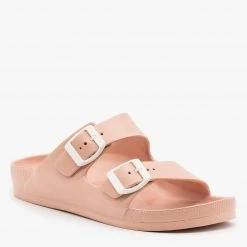 H2K Shoes Colorful Double Buckle Foam Slides