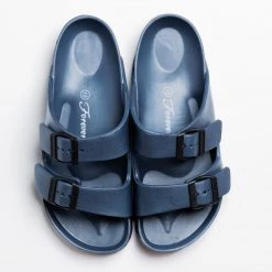 Forever Newest Arrivals Colorful Double Buckle Slides