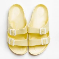 Forever Newest Arrivals Colorful Double Buckle Slides