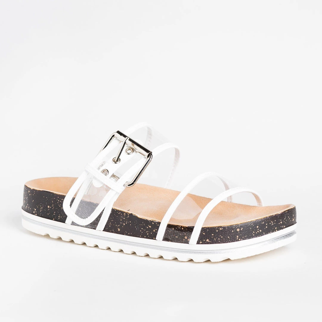 Nature Breeze Colorful Transparent Strap Slides 2 Nature Breeze Colorful Transparent Strap Slides