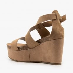 Refresh Comfy Cork Insole Platform Wedges Newest Arrivals