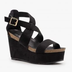 Refresh Comfy Cork Insole Platform Wedges Newest Arrivals