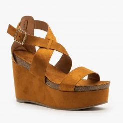 Refresh Comfy Cork Insole Platform Wedges Newest Arrivals