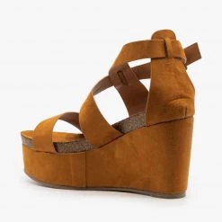 Refresh Comfy Cork Insole Platform Wedges Newest Arrivals
