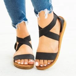 Forever Comfy Elastic Criss Cross Sandals