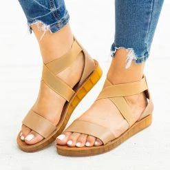 Forever Comfy Elastic Criss Cross Sandals