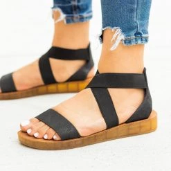 Forever Comfy Elastic Criss Cross Sandals