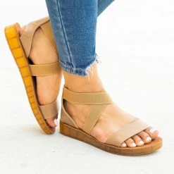 Forever Comfy Elastic Criss Cross Sandals