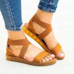 Forever Comfy Elastic Criss Cross Sandals