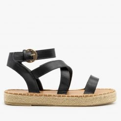 Qupid Shoes Comfy Espadrille Cross Strap Sandals Newest Arrivals 3 Qupid Shoes Comfy Espadrille Cross Strap Sandals Newest Arrivals
