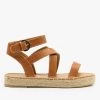 Qupid Shoes Comfy Espadrille Cross Strap Sandals Newest Arrivals