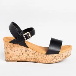 Top Moda Comfy Everyday Cork Sandal Wedges