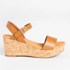 Top Moda Comfy Everyday Cork Sandal Wedges