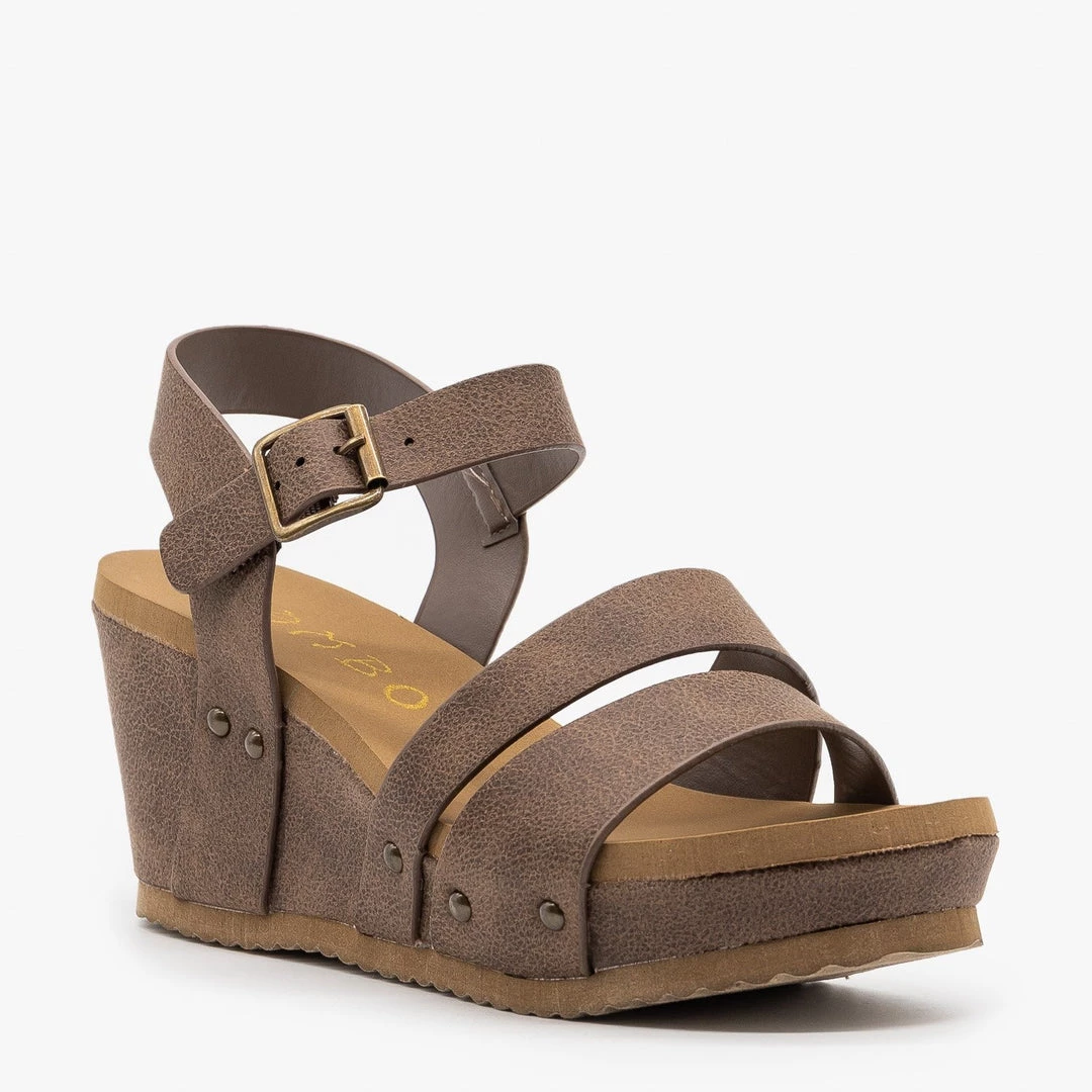 Bamboo Shoes Newest Arrivals Comfy Faux Leather Sandal Wedges 5 Bamboo Shoes Newest Arrivals Comfy Faux Leather Sandal Wedges
