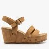 Bamboo Shoes Newest Arrivals Comfy Faux Leather Sandal Wedges