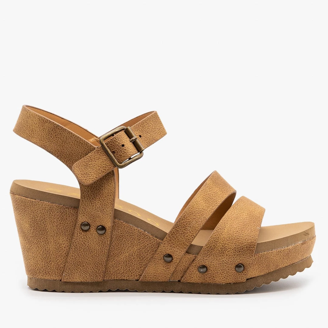 Bamboo Shoes Newest Arrivals Comfy Faux Leather Sandal Wedges 1 Bamboo Shoes Newest Arrivals Comfy Faux Leather Sandal Wedges