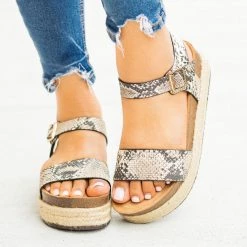 Qupid Shoes Newest Arrivals Comfy Insole Espadrille Flatform Sandals
