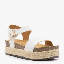 Qupid Shoes Newest Arrivals Comfy Insole Espadrille Flatform Sandals