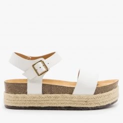 Qupid Shoes Newest Arrivals Comfy Insole Espadrille Flatform Sandals